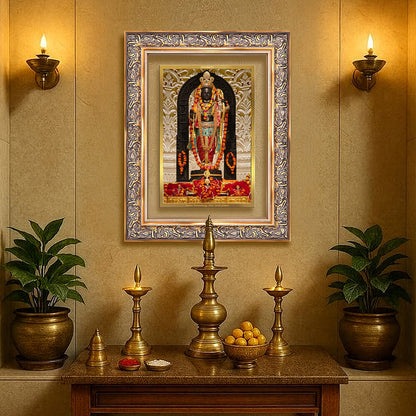 Diviniti 24K Gold Plated Ram Lalla (Classic) Divine Wall Frame for Home Mandir & Office Decor | Luxury Spiritual Gift