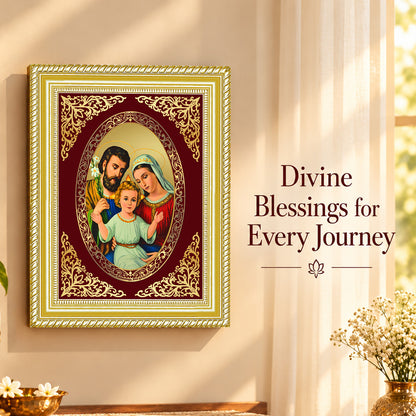 24K Gold-Plated Holy Family BG Frame | Premium Gift Box | 26x20 CM
