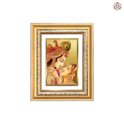 Krishna with Flute | Lord Krishna Wall & Tabletop Photo Frame in 24K Gold Plated Foil