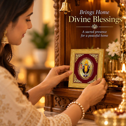 24K Gold-Plated Maa Kali Frame | Premium Gift Box | 16x13.5 CM