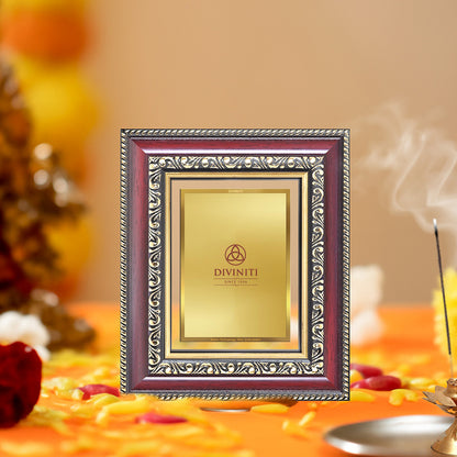 Diviniti Double Glass Frame Personalised Tabletop Photo Frame in 24K Gold Plated Foil