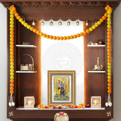 Diviniti 24K Gold Plated Radha Krishna (Classic) Divine Wall Frame for Home Mandir & Office Decor | Luxury Spiritual Gift