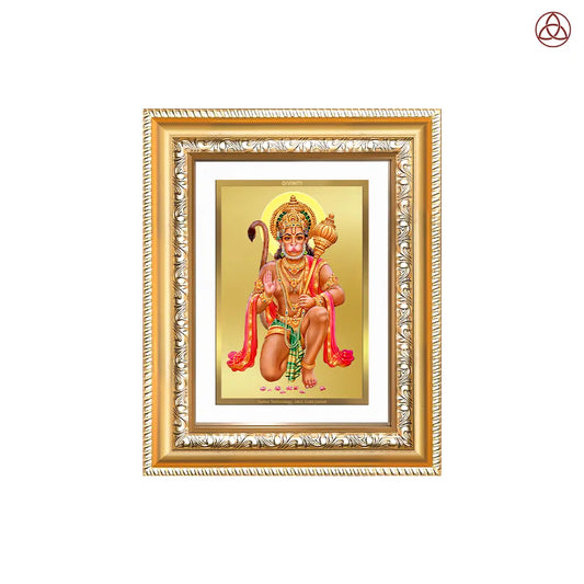 Lord Hanuman | Blessings Pose Wall & Tabletop Photo Frame in 24K Gold Plated Foil