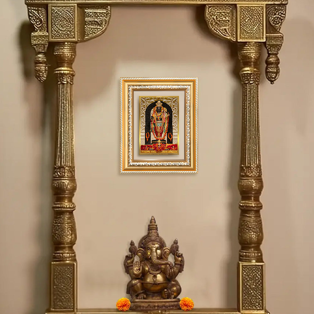Diviniti 24K Gold Plated Ram Lalla (Classic) Divine Wall and Table Top Frame for Home Mandir & Office Decor | Luxury Spiritual Gift