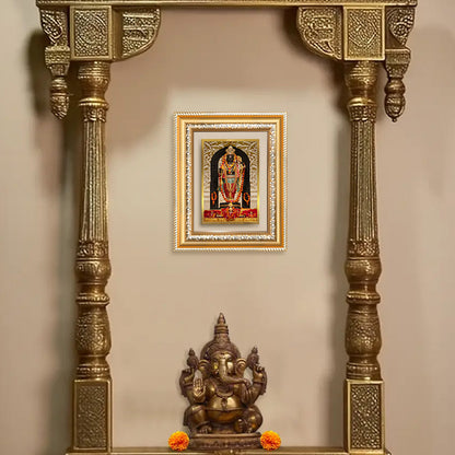 Diviniti 24K Gold Plated Ram Lalla (Classic) Divine Wall and Table Top Frame for Home Mandir & Office Decor | Luxury Spiritual Gift