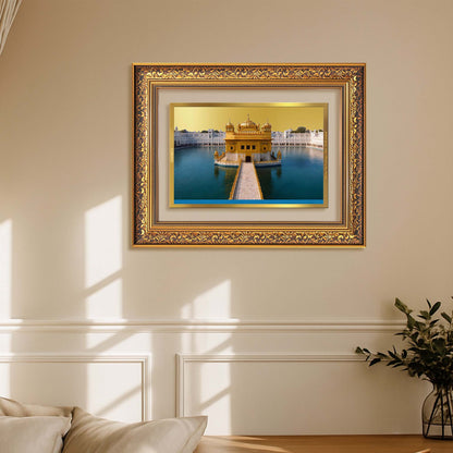 Diviniti 24K Gold Plated Golden Temple (Classic) Divine Wall Frame for Home Mandir & Office Decor | Luxury Spiritual Gift