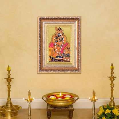 Banke Bihari | Kunjbihari Wall Mount Photo Frame in 24K Gold Plated Foil