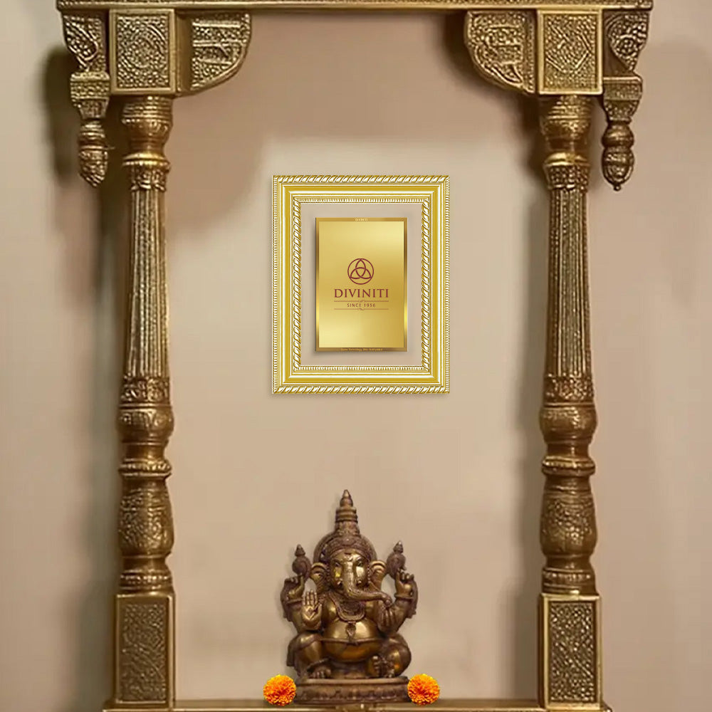 Diviniti Double Glass Frame Personalised Wall Photo Frame in 24K Gold Plated Foil