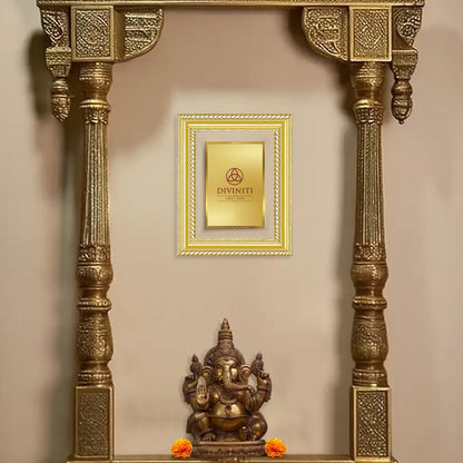 Diviniti Double Glass Frame Personalised Wall Photo Frame in 24K Gold Plated Foil