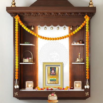 Diviniti 24K Gold Plated Adinath Divine Wall Frame for Home Mandir & Office Decor | Premium Jain Spiritual Gift