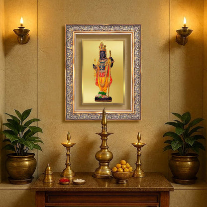 Diviniti 24K Gold Plated Ram Lalla With Arch (Classic) Divine Wall Frame for Home Mandir & Office Decor | Luxury Spiritual Gift