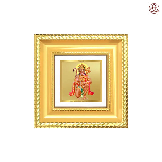 Lord Hanuman | Blessings Pose Tabletop Frame in 24K Gold Plated Foil