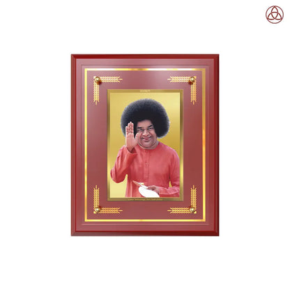 Sathya Sai Baba | Avatar of Love and Universal Harmony Wall & Tabletop Photo Frame in 24K Gold Plated Foil