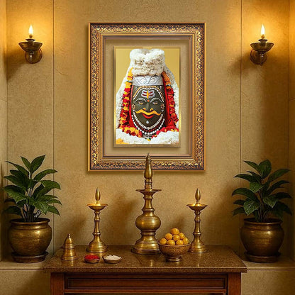 Diviniti 24K Gold Plated Mahakaleshwar (Classic) Divine Wall Frame for Home Mandir & Office Decor | Luxury Spiritual Gift