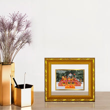 Load image into Gallery viewer, DIVINITI 24K Gold Plated Mata Ka Darbar Wall Photo Frame For Home Decor, Navratri Gift (15.0 X 13.0 CM)