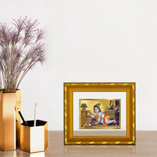 Load image into Gallery viewer, DIVINITI 24K Gold Plated Laddu Gopal Photo Frame For Home Wall Decor, Housewarming (15.0 X 13.0 CM)
