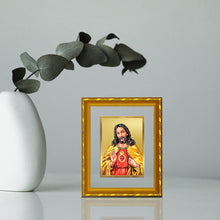 Load image into Gallery viewer, DIVINITI 24K Gold Plated Jesus Christ Photo Frame For Home Decor, Tabletop, Festive Gift (21.5 X 17.5 CM)