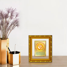 Load image into Gallery viewer, DIVINITI 24K Gold Plated Om Gayatri Mantra Photo Frame For Home Wall Decor, Puja (15.0 X 13.0 CM)
