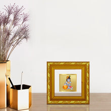 Load image into Gallery viewer, DIVINITI 24K Gold Plated Bal Gopal Photo Frame For Living Room, Festive Gift, Puja (10.8 X 10.8 CM)
