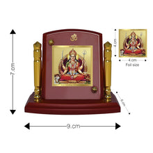 Load image into Gallery viewer, Diviniti 24K Gold Plated Santoshi Mata For Car Dashboard, Table, Puja Room, Worship (7 x 9 CM)
