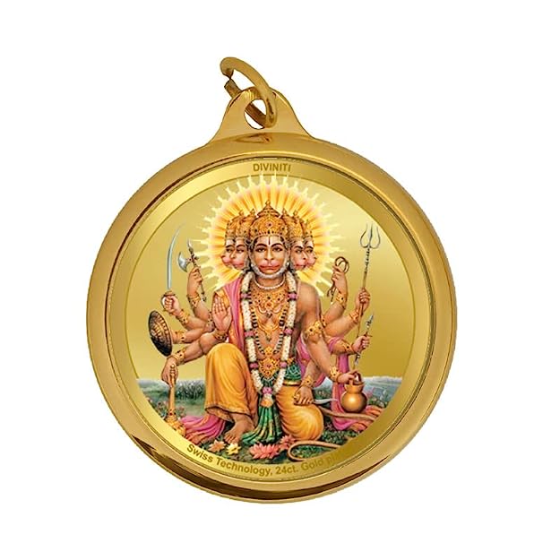 Hanumanji Pendant Lord Hanuman Gold Pendant Diviniti 24K Gold