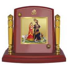Load image into Gallery viewer, Diviniti 24K Gold Plated Radha Krishna For Car Dashboard, Home Decor, Puja &amp; Gift (7 x 9 CM)

