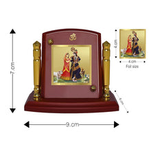 Load image into Gallery viewer, Diviniti 24K Gold Plated Radha Krishna For Car Dashboard, Home Decor, Puja &amp; Gift (7 x 9 CM)
