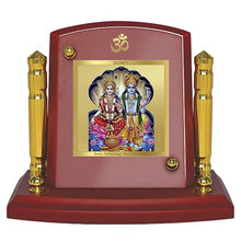 Load image into Gallery viewer, Diviniti 24K Gold Plated Vishnu Lakshmi For Car Dashboard, Home Decor, Worship &amp; Gift (7 x 9 CM)
