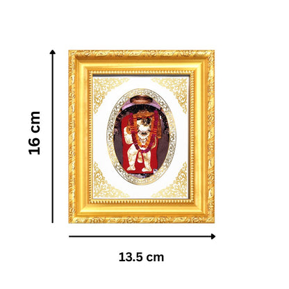 Mehandipur Balaji Divine Hanuman Sacred Protection & Negative Energy Removal Royal Tabletop Frame in 24K Gold Plated Foil