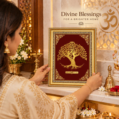 24K Gold-Plated Tree of Life Frame | Premium Gift Box | 12x18 CM