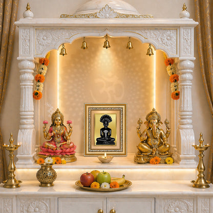 Diviniti 24K Gold Plated Parshvanath (Classic) Divine Wall and Table Top Frame for Home Mandir & Office Decor | Luxury Spiritual Gift