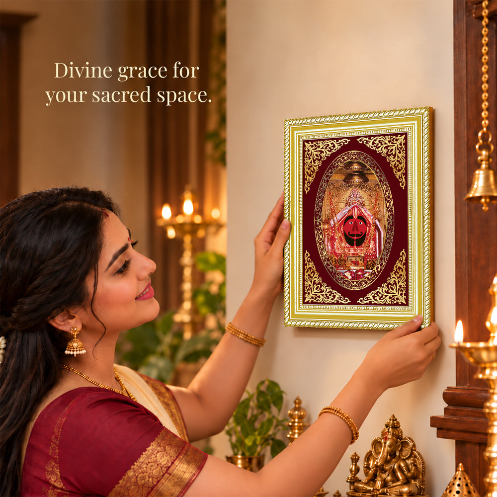 24K Gold-Plated Salasar Balaji Frame | Premium Gift Box | 26x20 CM