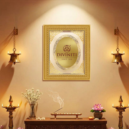 Diviniti Double Glass Frame Personalised Wall Photo Frame in 24K Gold Plated Foil | DG-022-S4