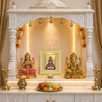Diviniti 24K Gold Plated Mahavir (Classic) Divine Wall and Table Top Frame for Home Mandir & Office Decor | Luxury Spiritual Gift