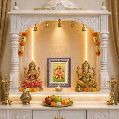 Diviniti 24K Gold Plated Panchmukhi Hanuman (Classic) Divine Wall and Table Top Frame for Home Mandir & Office Decor | Luxury Spiritual Gift