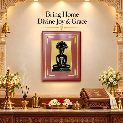 24K Gold-Plated Parshwanath Ji MDF Frame | Premium Gift Box | 27x35 CM