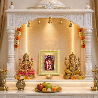 Diviniti 24K Gold Plated Mehndipur Balaji (Classic) Divine Wall and Table Top Frame for Home Mandir & Office Decor | Luxury Spiritual Gift