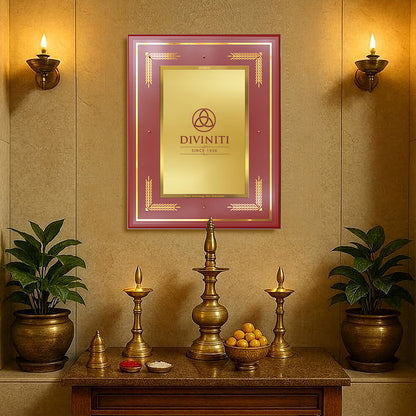 Diviniti MDF Frame Personalised Wall Mount Photo Frame in 24K Gold Plated Foil