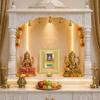 Diviniti 24K Gold Plated Adinath Divine Wall and Table Top Frame for Home Mandir & Office Decor | Premium Jain Spiritual Gift
