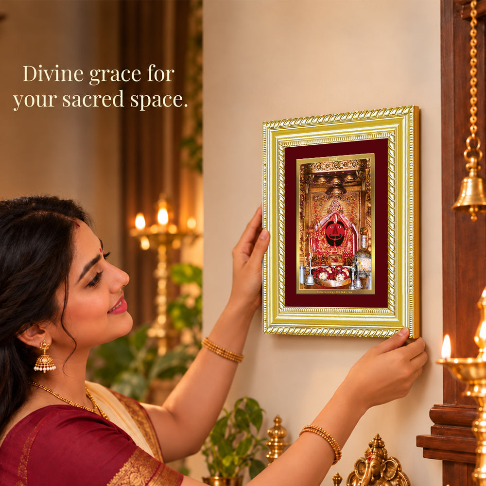 24K Gold-Plated Salasar Balaji Frame | Premium Gift Box | 21.5x17.5 CM