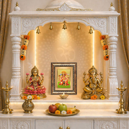 Diviniti 24K Gold Plated Panchmukhi Hanuman (Classic) Divine Wall and Table Top Frame for Home Mandir & Office Decor | Luxury Spiritual Gift