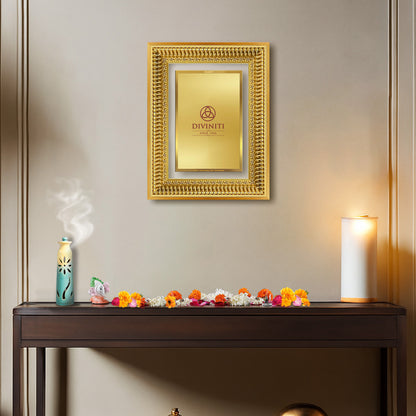 Diviniti Double Glass Frame Personalised Wall Photo Frame in 24K Gold Plated Foil