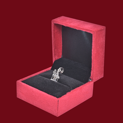 DIVINITI 925 Pure Silver Shiv Sitting Pendant For Men, Women & Kids Divine God Pendant For Birthday, Anniversary, Special Occasion Gift (1.6x1.3 CM 4 g)
