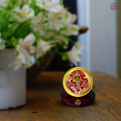 Katyani Mata | Divine Goddess Katyani Car Dashboard & Tabletop Photo Frame in 24K Gold Plated Foil