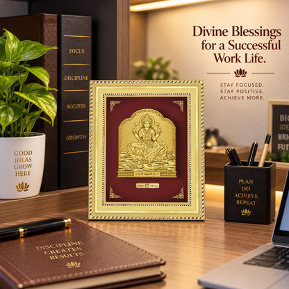 24K Gold-Plated Lakshmi Frame | Premium Gift Box | 18x15 CM