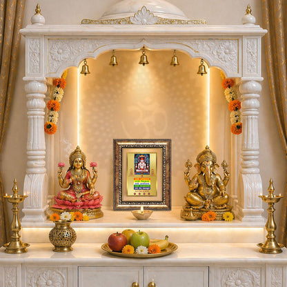 Diviniti 24K Gold Plated Adinath Divine Wall and Table Top Frame for Home Mandir & Office Decor | Premium Jain Spiritual Gift