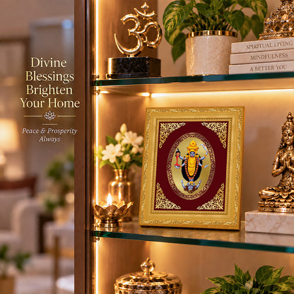 24K Gold-Plated Maa Kali Frame | Premium Gift Box | 16x13.5 CM