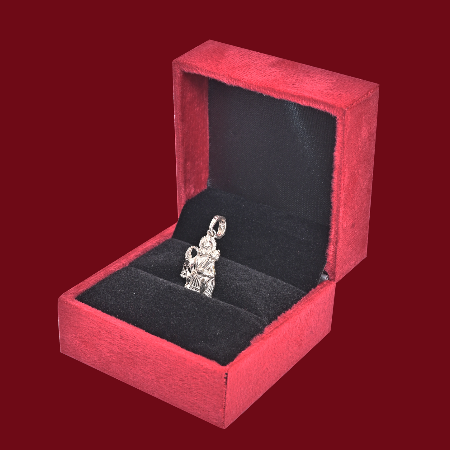DIVINITI 925 Pure Silver Hanuman Pendant for Men, Women & Kids Divine God Pendant for Birthday, Anniversary, Special Occasion Gift (2.2x1.2 cm, 7g)