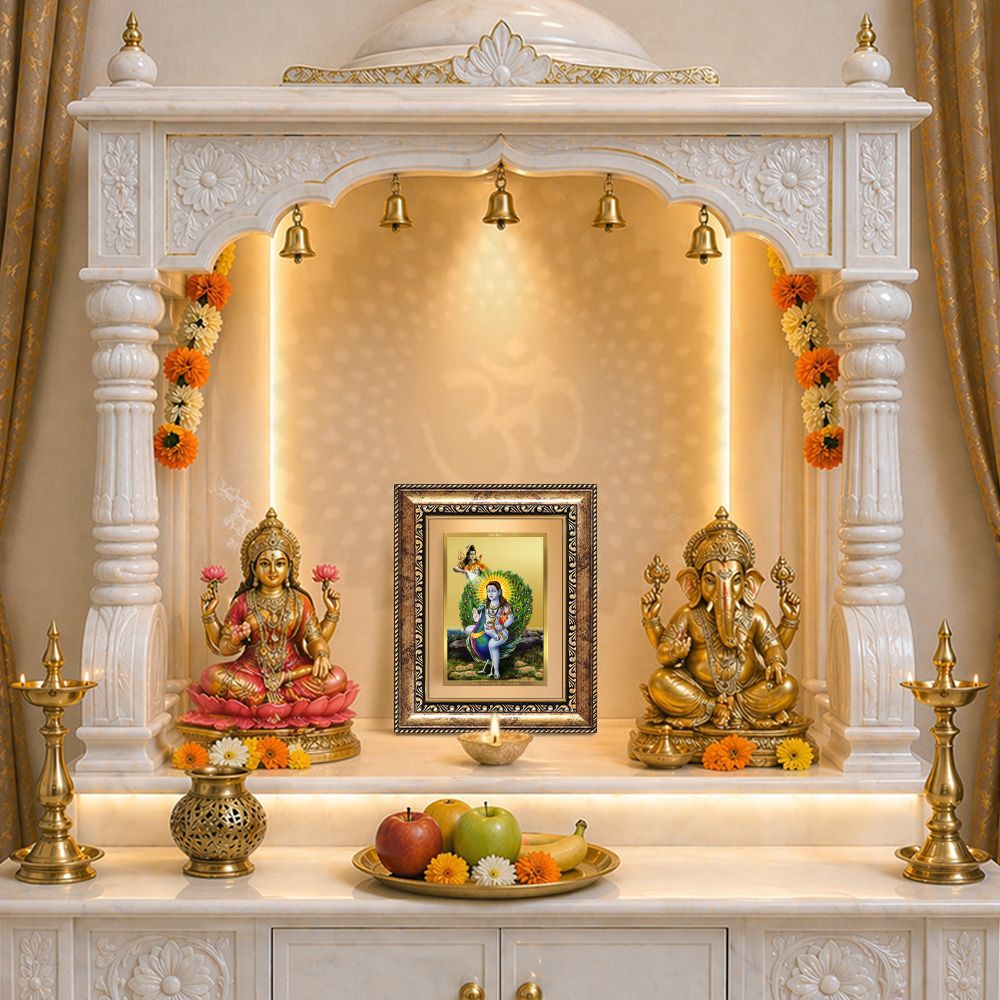Diviniti 24K Gold Plated Baba Balak Nath Divine Wall and Table Top Frame for Home Mandir & Office Decor | Luxury Spiritual Gift