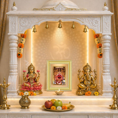 Diviniti 24K Gold Plated Salasar Balaji (Classic) Divine Wall and Table Top Frame for Home Mandir & Office Decor | Luxury Spiritual Gift